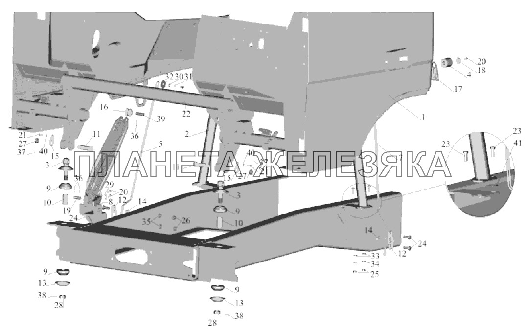 Установка малой кабины МАЗ-6303A3, 6303A5